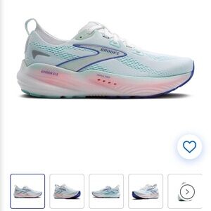 Brooks Glycerin GTS 22 Size 9 Women's Athletic Shoes - White and Light Blue